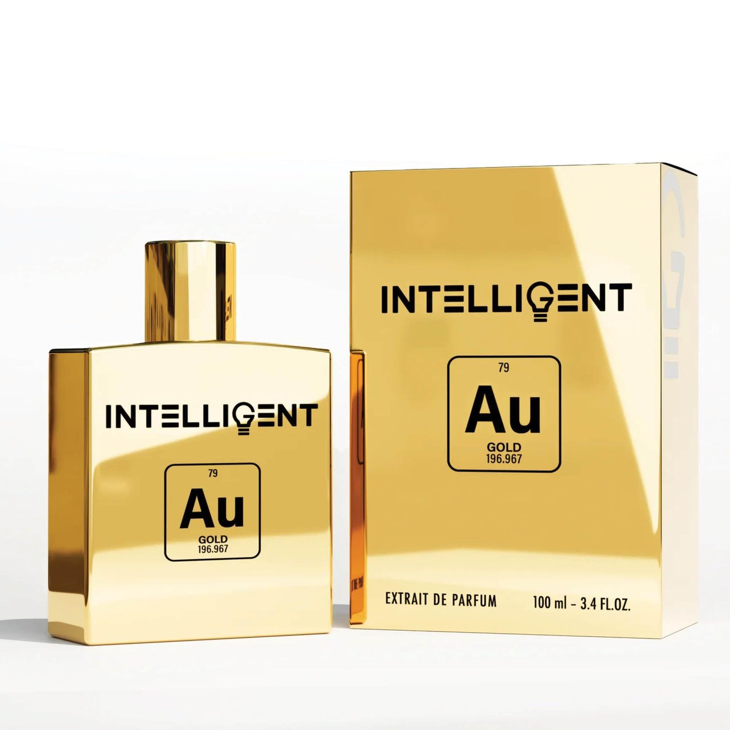 Intelligent Gold Rich, Charismatic, Perfection Extrait de Parfum for Men 3.4 Fl Oz (100 mL)