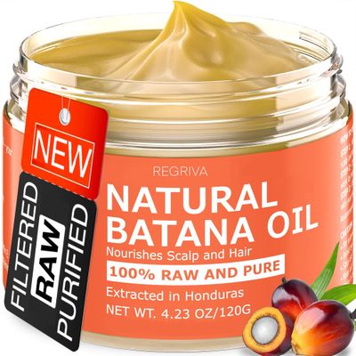 2025 Extra Pure Raw Batana Oil for Hair Growth - 100 Organic Batana From Honduras, Dr. Sebi Unrefined Pure for Thick and Strong Natural Hair, Cold Pressed Cosmetic Scalp Mask for Men Women 4.23 OZ