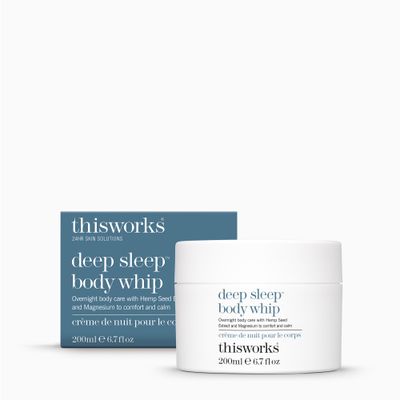 THISWORKS Deep Sleep Body Whip, an All Over Body Butter Infused with our Deep Sleep Functional Fragrance and Magnesium, to Moisturise Skin Aid Sleep, 200ml