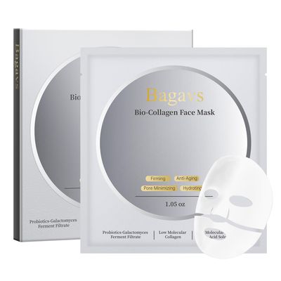 Bagavs Bio-Collagen Overnight Hydrating Face Mask with Deep Collagen for Skin Care, Anti-Wrinkle Lifting, 30g x 4ea
