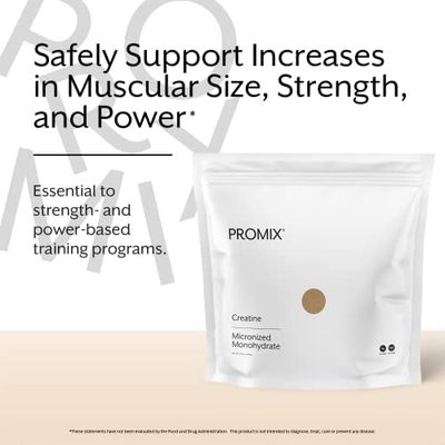 ProMix Creatine Monohydrate Powder, Unflavored - 180 Servings, 5g of Micronized Creatine per Serving - Increase Muscle Gain, Strength Power Supports Recovery - Gluten-Free