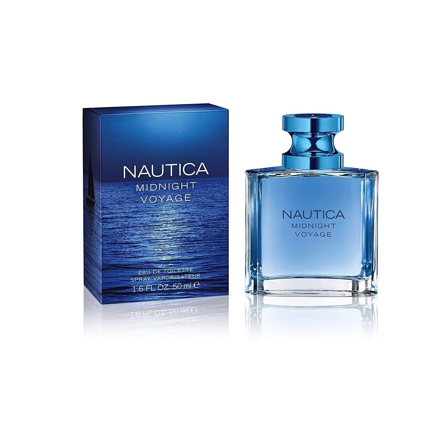 Nautica Midnight Voyage Eau de Toilette 1.6 fl oz (Pack of 1), Notes of Pink Pepper, Amber, and Mint, Men&#39;s Fragrance, Long Lasting, Everyday Fragrance, Travel Size