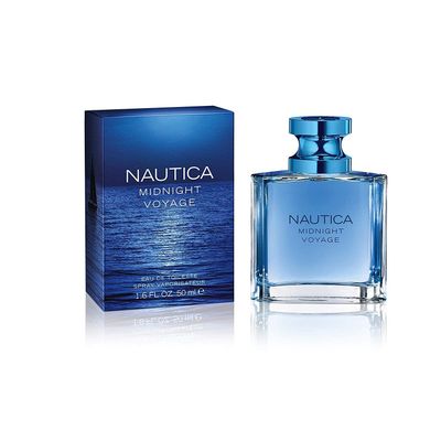 Nautica Midnight Voyage Eau de Toilette 1.6 fl oz (Pack of 1), Notes of Pink Pepper, Amber, and Mint, Men&#39;s Fragrance, Long Lasting, Everyday Fragrance, Travel Size