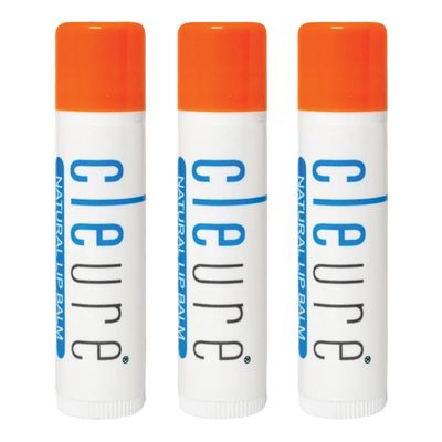 Cleure Organic All Natural Lip Balm - Paraben Free, Fragrance Free, Flavor Free, Petroleum Free SPF Lip Balm Hydrating Lip Butter (.15 oz, 3 Pack)