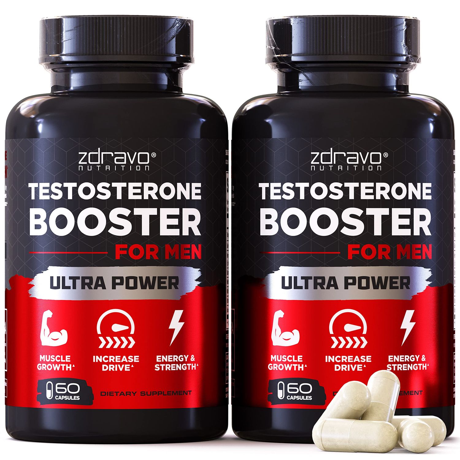 Testosterone Booster - Testosterone Supplement for Men - Workout Supplement for Muscle Growth, Libido, Stamina, Strength, Endurance - Male Enhancing Supplement Pills - Men&#39;s Test Booster - Tongkat Ali