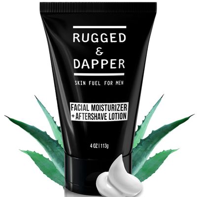 RUGGED DAPPER - Mens Face Moisturizer After Shave Lotion for Men - Anti-Aging Formula with Hyaluronic Acid Peptides - Natural Ingredients Fragrance Free - 4 Month Supply - USA Made