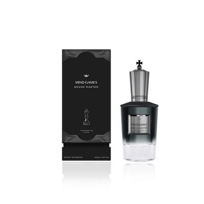 MIND GAMES Grand Master - Luxury Perfume with Notes of Black Currant, Kona Coffee, Wild Violet Incense - Elegant Extrait de Parfum for Women Men - Amber Floral Perfume - 100 mL3.4 oz