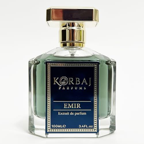 KORBAJ PARFUMS Emir - Arabian Perfume for Women, Eau de Parfum Men with with Sicilian Orange, Calabrian Bergamot - White Musk, Vanilla, Amber and Fruity Notes100ml