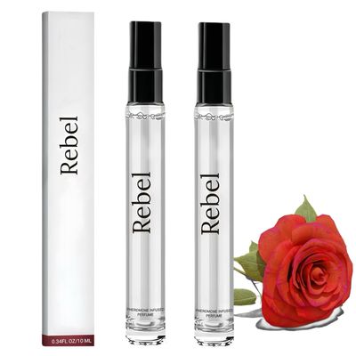 Fangool (2PCS) Rebel Men&#39;s Pheromone Cologne - Long-lasting and Addictive Personal Roll-on Alloura Pheromone Perfume for Men, Travel Size Cologne