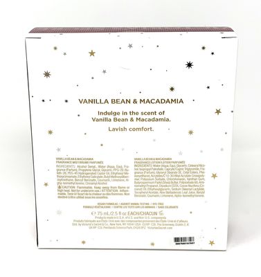 Victoria's Secret Vanilla Bean Macadamia Frangrance Mist Lotion 2.5 fl oz Gift Set