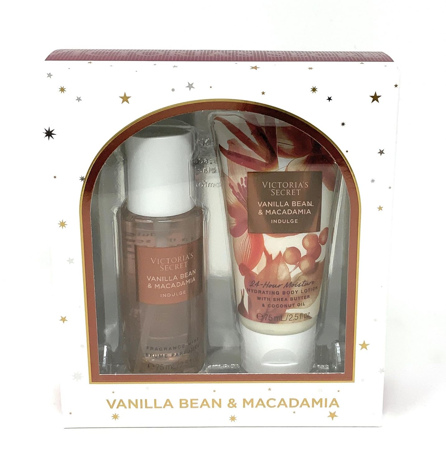 Victoria&#39;s Secret Vanilla Bean Macadamia Frangrance Mist Lotion 2.5 fl oz Gift Set