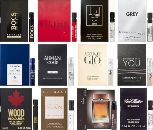JRoBeauty Men&#39;s Popular Designer Fragrance Sampler (6 count) - Lot of Cologne Sample Vials