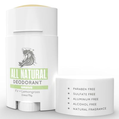 Bossman Unisex, All Natural Deodorant for Men Women Aluminum Free 24 Hours of Protection Grove Scent