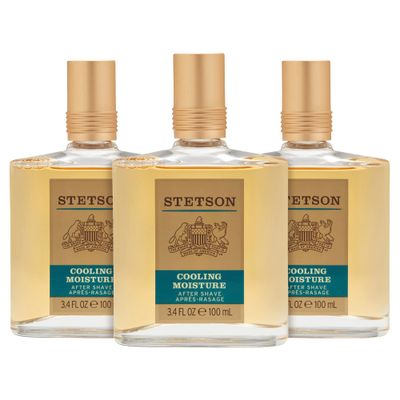 Stetson Original Cooling Moisture After Shave - Fragrance Notes of Citrus, Honey, and Sage - 3.4 Fl Oz - Pack of 3