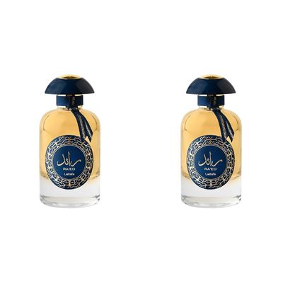 Lattafa Perfumes Ra&#39;ed Gold Luxe Eau de Parfum Spray for Men, 3.4 Ounce (Pack of 2)