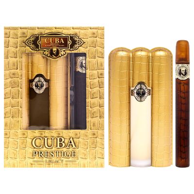 Cuba Prestige Legacy 2 Pieces Gift Set for Men, (3.0 Ounce Eau de Toilette Spray 1.17 Ounce Eau de Toilette Spray)