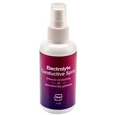 Electrolyte Conductive Spray by PMT. Electrotherapy Conductive Spray for use with Conductive TENSEMS Garments (8oz Menthol-Free)