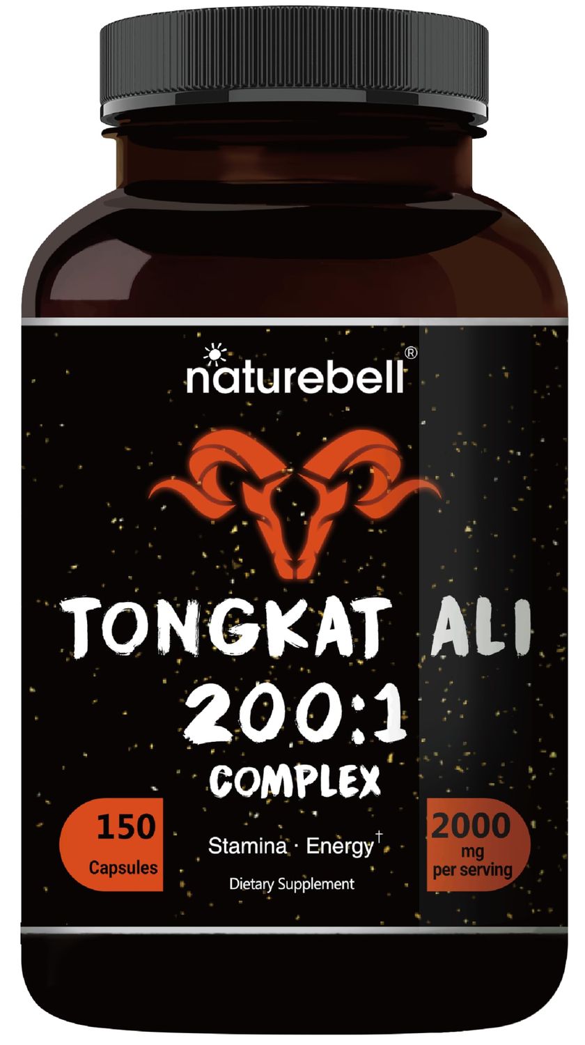 Tongkat Ali 2001 (Longjack) Extract for Men, 2000mg Per Serving, 150 Capsules, Indonesia Origin, Eurycoma Longifolia with Panax Ginseng for Energy, Stamina, Male Health Support