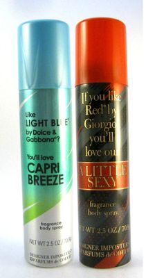 Parfums De Coeur Designer Imposters Women Body Spray 2.5 oz Bundle (Capri BreezeA Little Sexy)