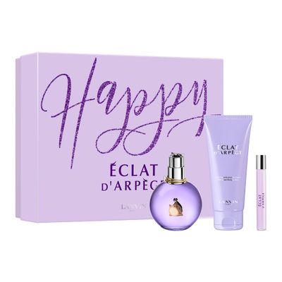Lanvin Eclat d&#39;Arpege Eau de Parfum 3 Piece Set - 3.3 fl. oz. Spray, 0.25 fl. oz. Spray, 3.3 fl. oz. Body Lotion - Long Lasting Fragrance with notes of Lilac, Peach Amber - Fruity Floral