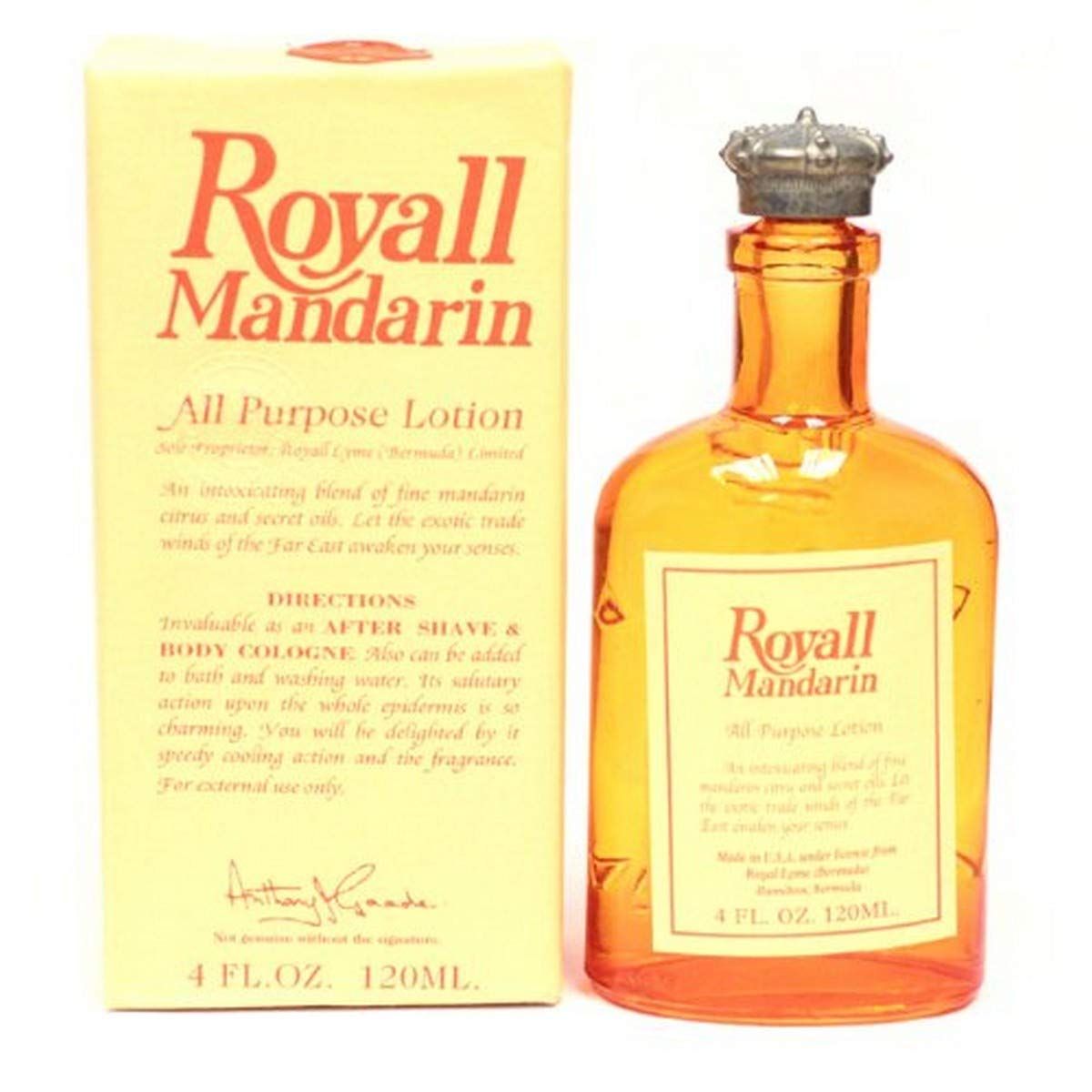 Royall Mandarin by Royall Fragrances for Men - 4 oz Lotion Spray