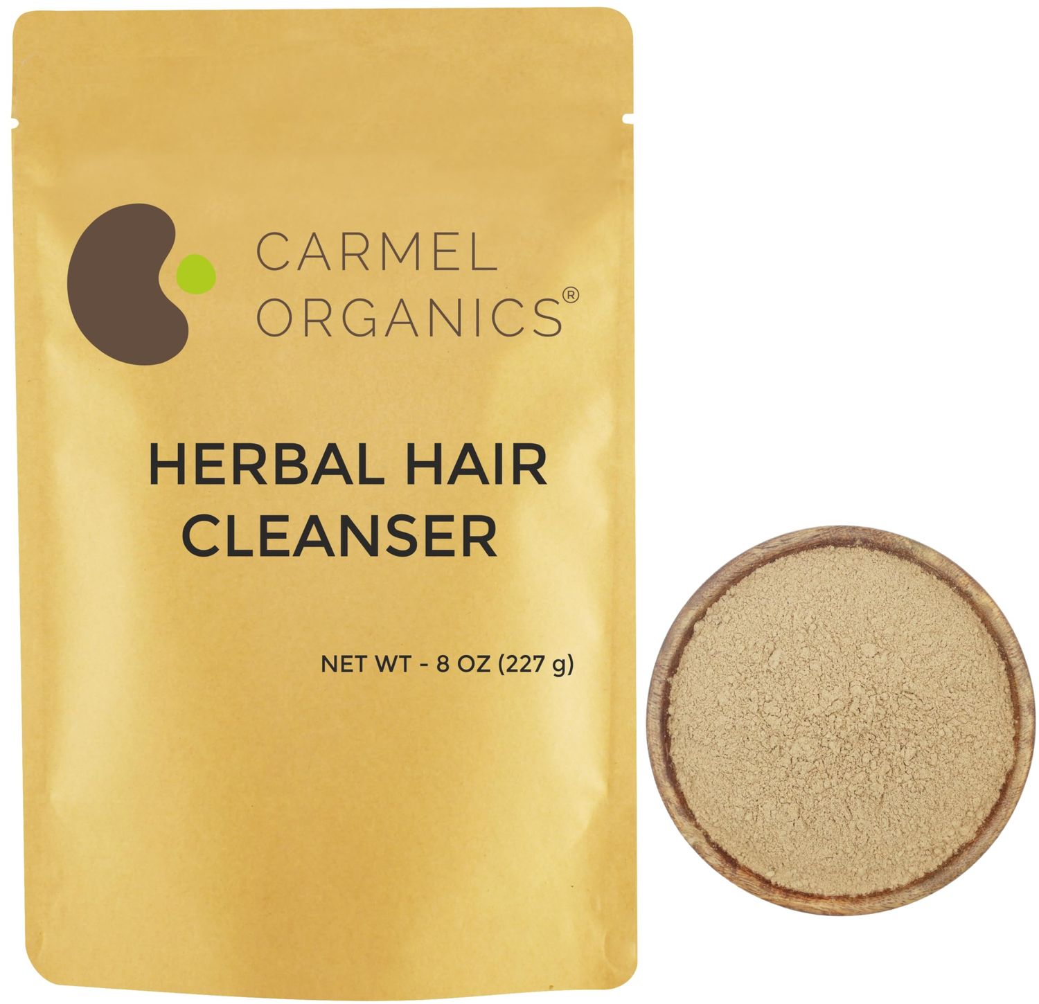 CARMEL ORGANICS Herbal Hair Cleanser (8 Ounce), Unique Blend Of Soapnut,Shikakai,Amla Aloevera Powder, 100 Natural, No Artificial Fragrance and Chemical free, No Added Preservatives