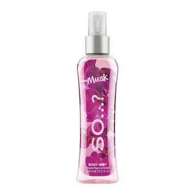 So? Musk Body Mist Woody Scent - Perfume for Women with Bergamot, Toffee, Vanilla Notes - Gifts for Women - Body Spray - 3.5 oz