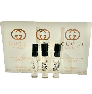 Gucci Guilty Intense Sample Perfume Women EDP Spray Pour Femme 1.5 ml 0.05 oz - set of 3