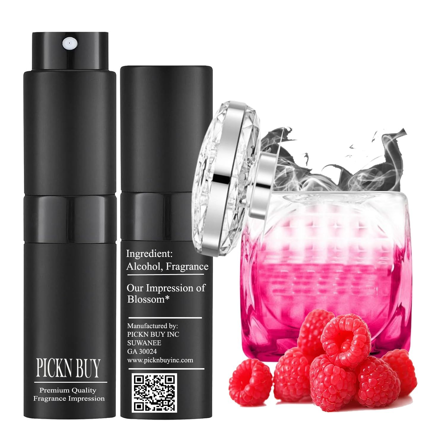PICKN BUY Luxury Perfume for Women 0.34 Fl oz, Scent Compatible to Choo Blossom Perfume, Made in USA, Long-Lasting Spray Comes in Refilable Bottle