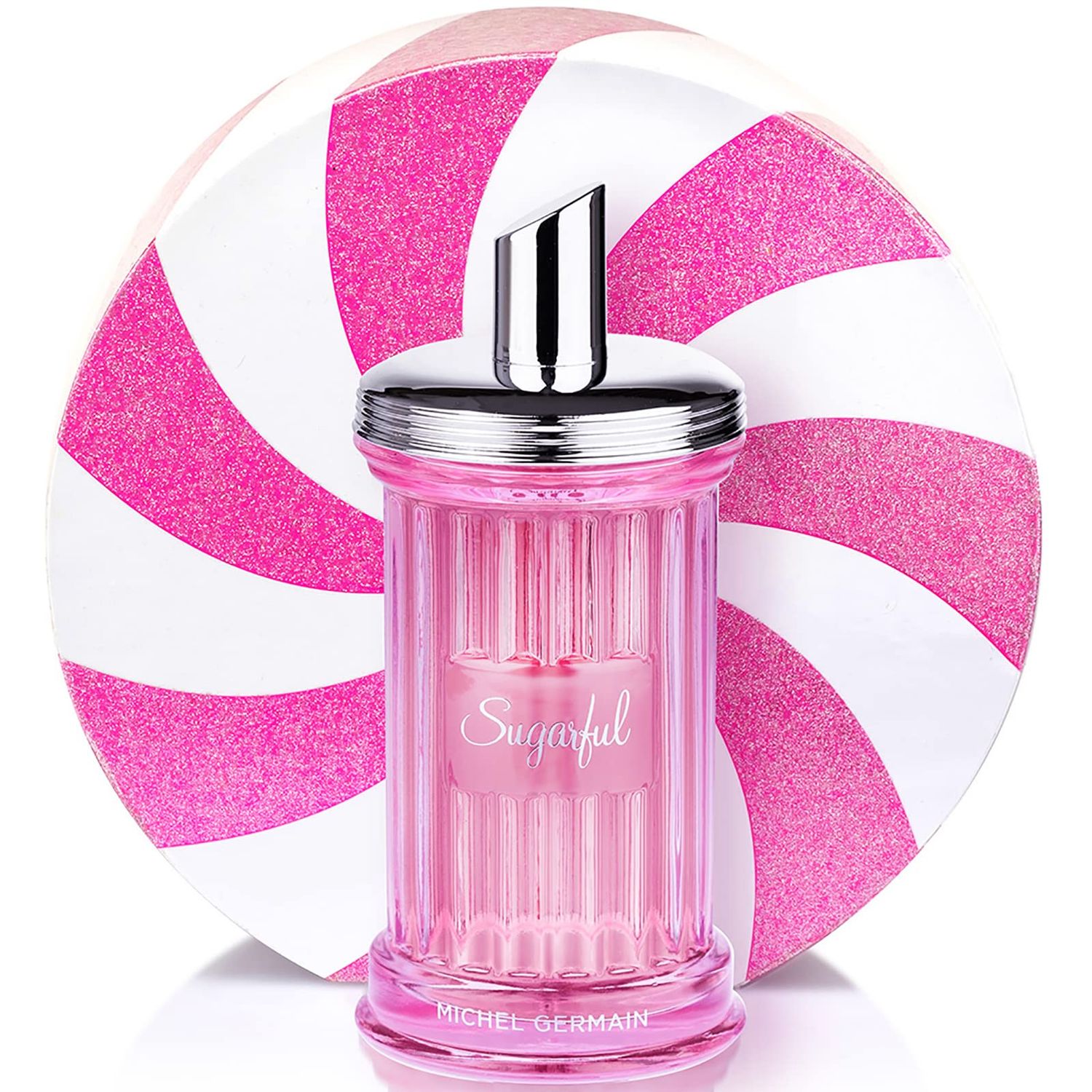 Michel Germain Sugarful Eau de Parfum Fragrance Spray, Top Notes of Sparkling Tangerine Wild Strawberry, Playful Pink Cotton Candy, Light Scent Gift for Her, 3.4 Fl Oz