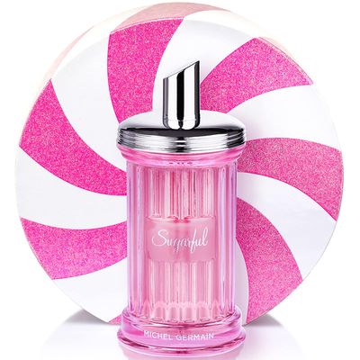 Michel Germain Sugarful Eau de Parfum Fragrance Spray, Top Notes of Sparkling Tangerine Wild Strawberry, Playful Pink Cotton Candy, Light Scent Gift for Her, 3.4 Fl Oz