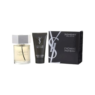 YVES SAINT LAURENT LHomme for Men - 2 Pc Gift Set 3.3oz EDT Spray, 1.6oz Shower Gel