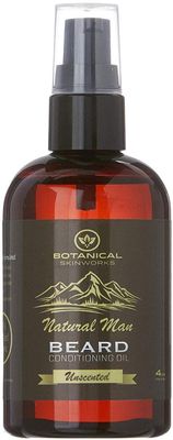 Natural Man Beard Oil 4oz All Natural Unscented (No Added Fragrance) Beard Conditioner