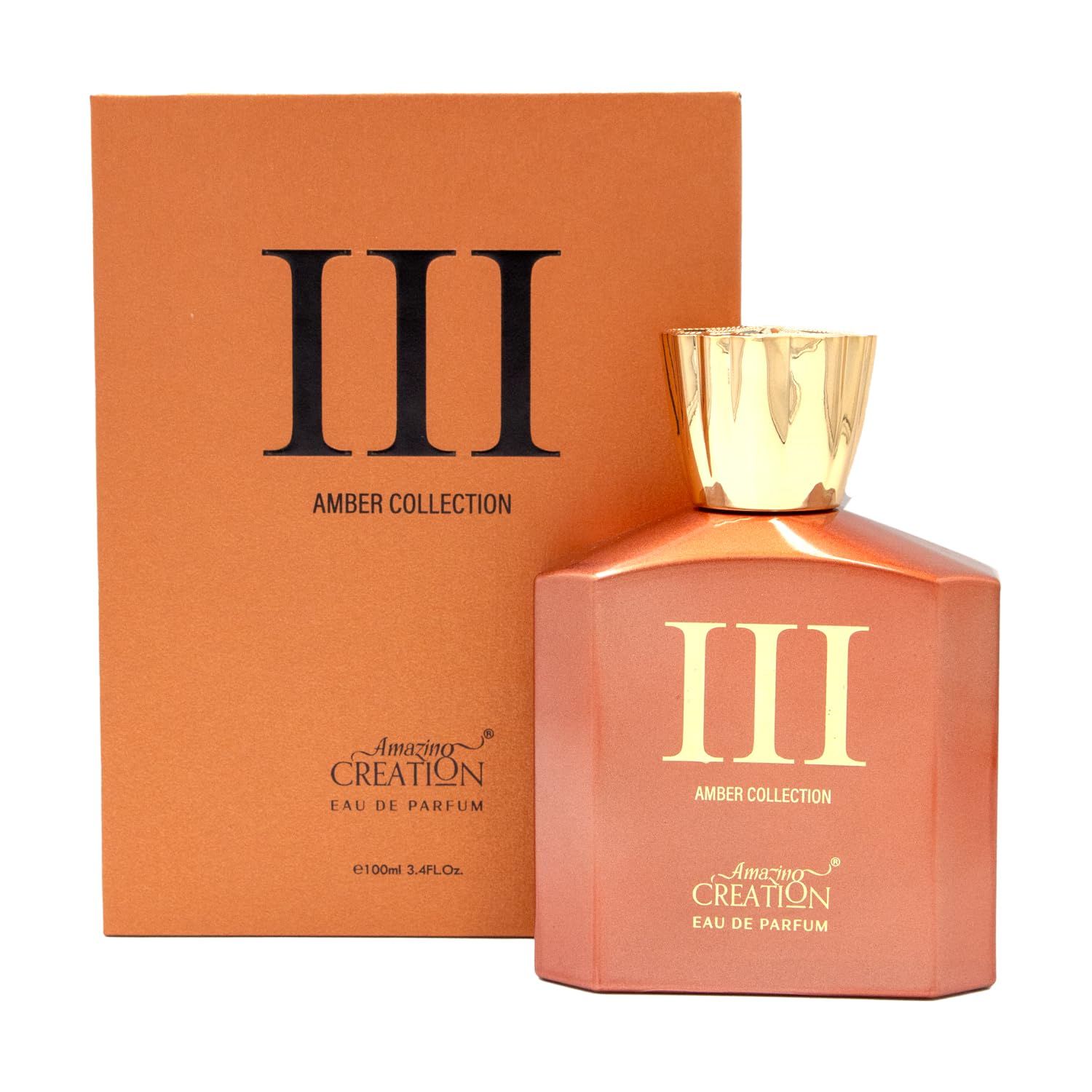 Amazing Creation Amber Collection III EDP Unisex Fragrance, 3.4 fl oz 100ml
