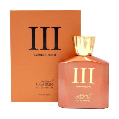 Amazing Creation Amber Collection III EDP Unisex Fragrance, 3.4 fl oz 100ml