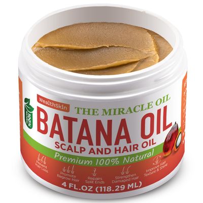 Batana Oil for Hair Growth 100 Batana Oil from Honduras as Hair Mask, Scalp and Hair Oil, Repairs Damaged Hair, Reduces Hair Loss, 4oz (118ml)