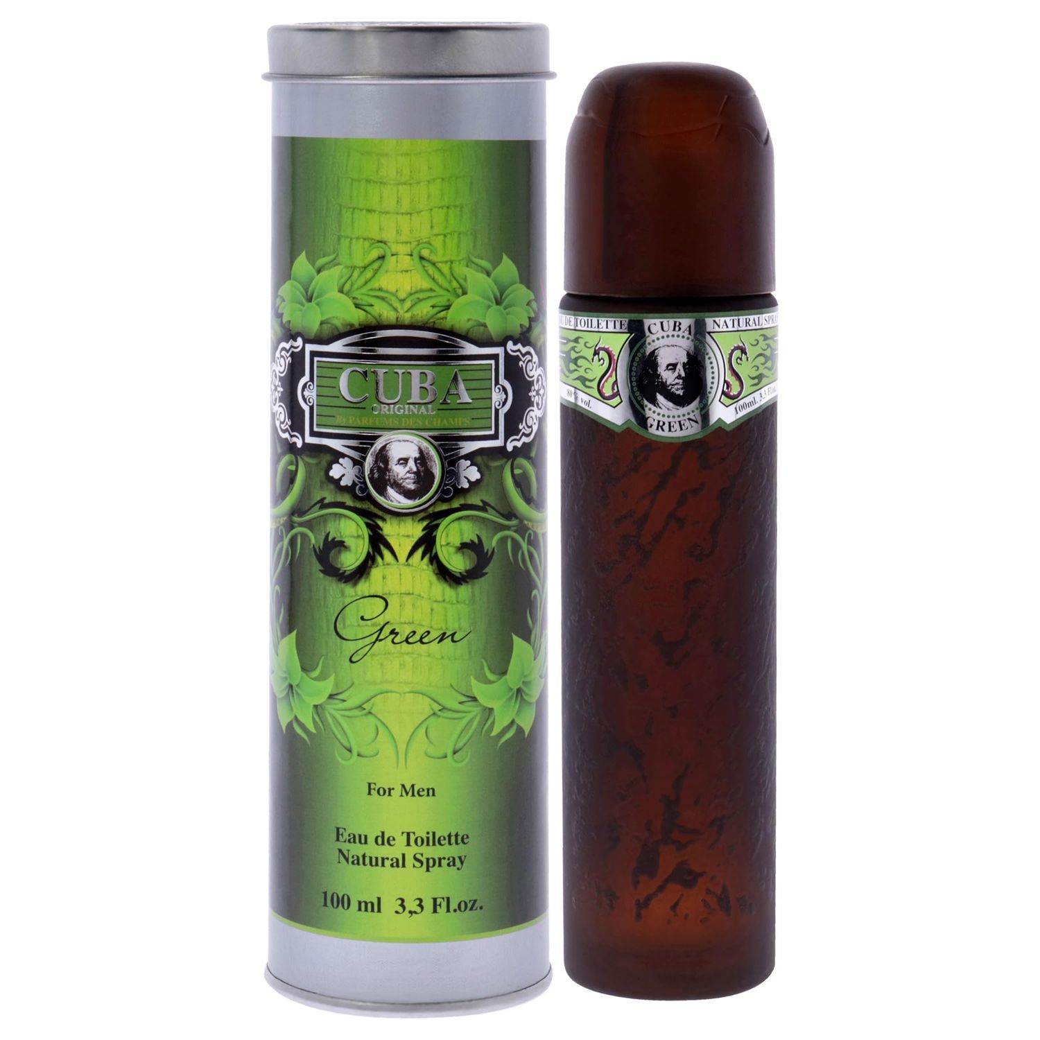 Cuba Green by Cuba for Men 3.3 oz Eau de Toilette Spray