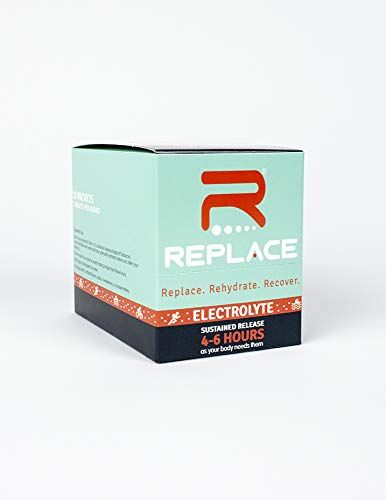 Endurance Products Replace - Sustained Release Electrolytes for Optimal Hydration - Box of 10 Packets (30 Tablets) - Zero Sugar Calories, Non-GMO, Vegan, Gluten Free - Muscle Recovery Energy