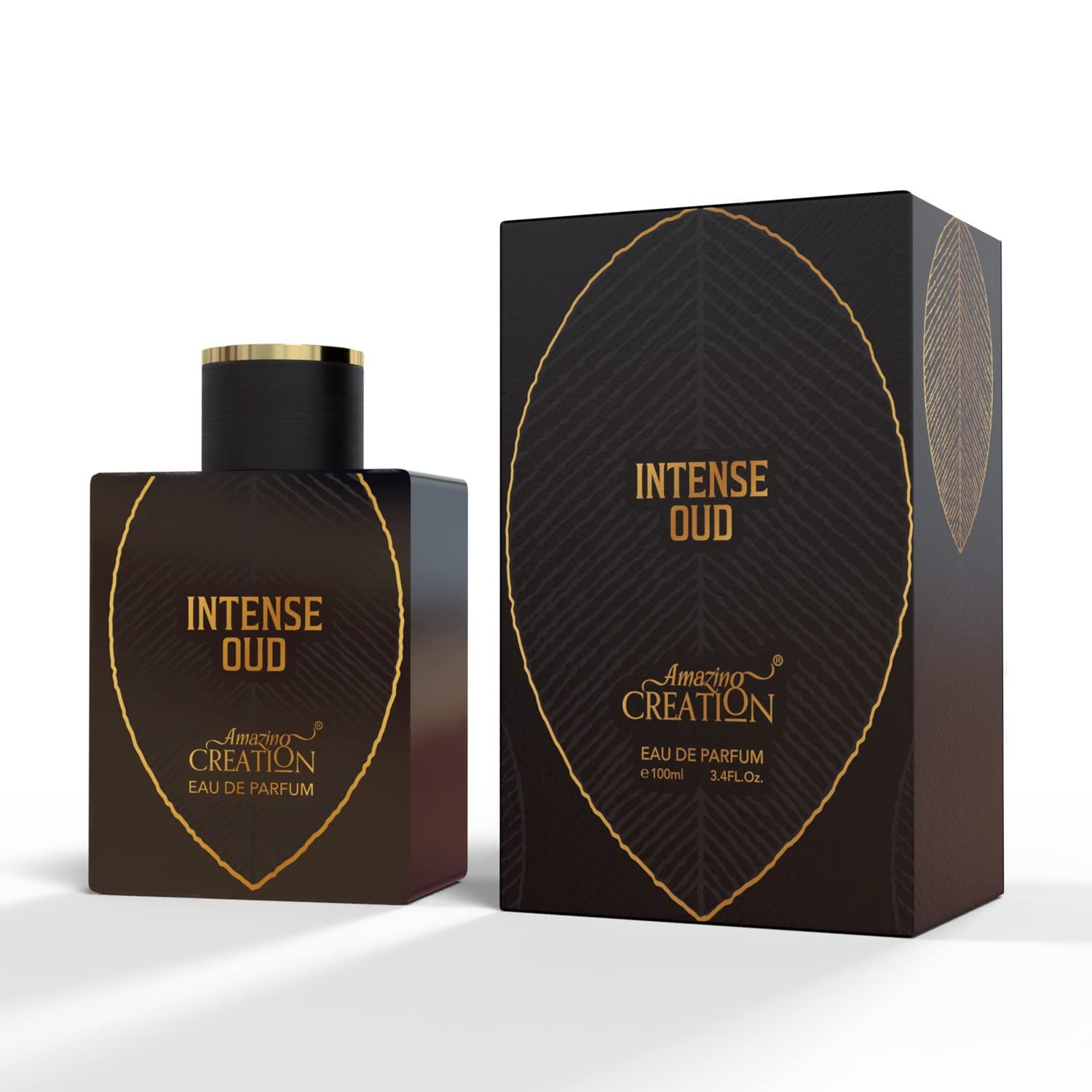 Amazing Creation Intense Oud Eau de Parfum For Men, 3.4 Fl Oz 100ml