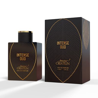Amazing Creation Intense Oud Eau de Parfum For Men, 3.4 Fl Oz 100ml