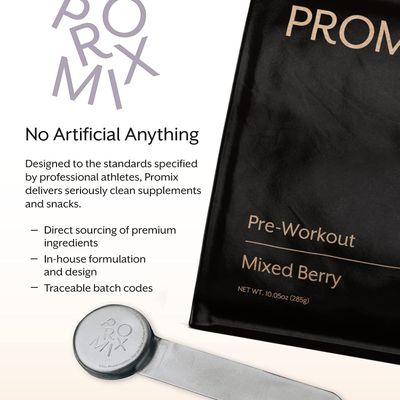 Promix Pre-Workout Powder, Mixed Berry - Maximize Focus Performance - Helps Muscle Gain, Endurance Enhanced Energy - Vitamin B12, Caffeine, Beta-Alanine L-Tyrsosine - Gluten Dairy-Free