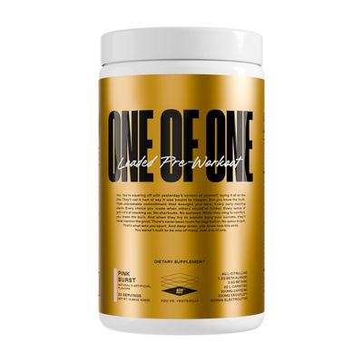 ONE of ONE Loaded Pre-Workout - High-Stim Energy, Focus Endurance with EndoFlo, Genius Pure Alpha GPC, NeuroRush, Dynamine, No Crash, Gluten Free - Pink Burst
