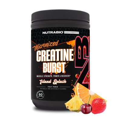 NutraBio Pure Creatine Monohydrate Powder Supplement, Island Splash, (300 g) - Supports Bulk Muscle Energy, Recovery, and Strength - HPLC Tested Pure Grade Creatine Powder Supplement for Men and Women