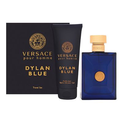 Versace Dylan Blue 2 Piece Gift Set For Men (3.4 Eau Di Toilette Spray3.4 Eau Di Perfume Spray Bath Shower Gel)