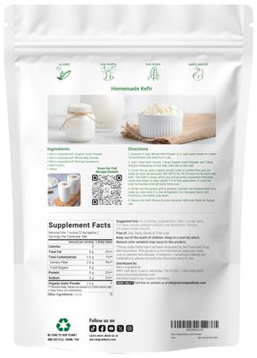 Organic Inulin FOS Powder (Jerusalem Artichoke), 2.2 Pounds (35 Ounce), Quick Water Soluble, Prebiotic Intestinal Support for Colon and Gut Health, Natural Fibers for Smoothie Drinks, Vegan Friendly