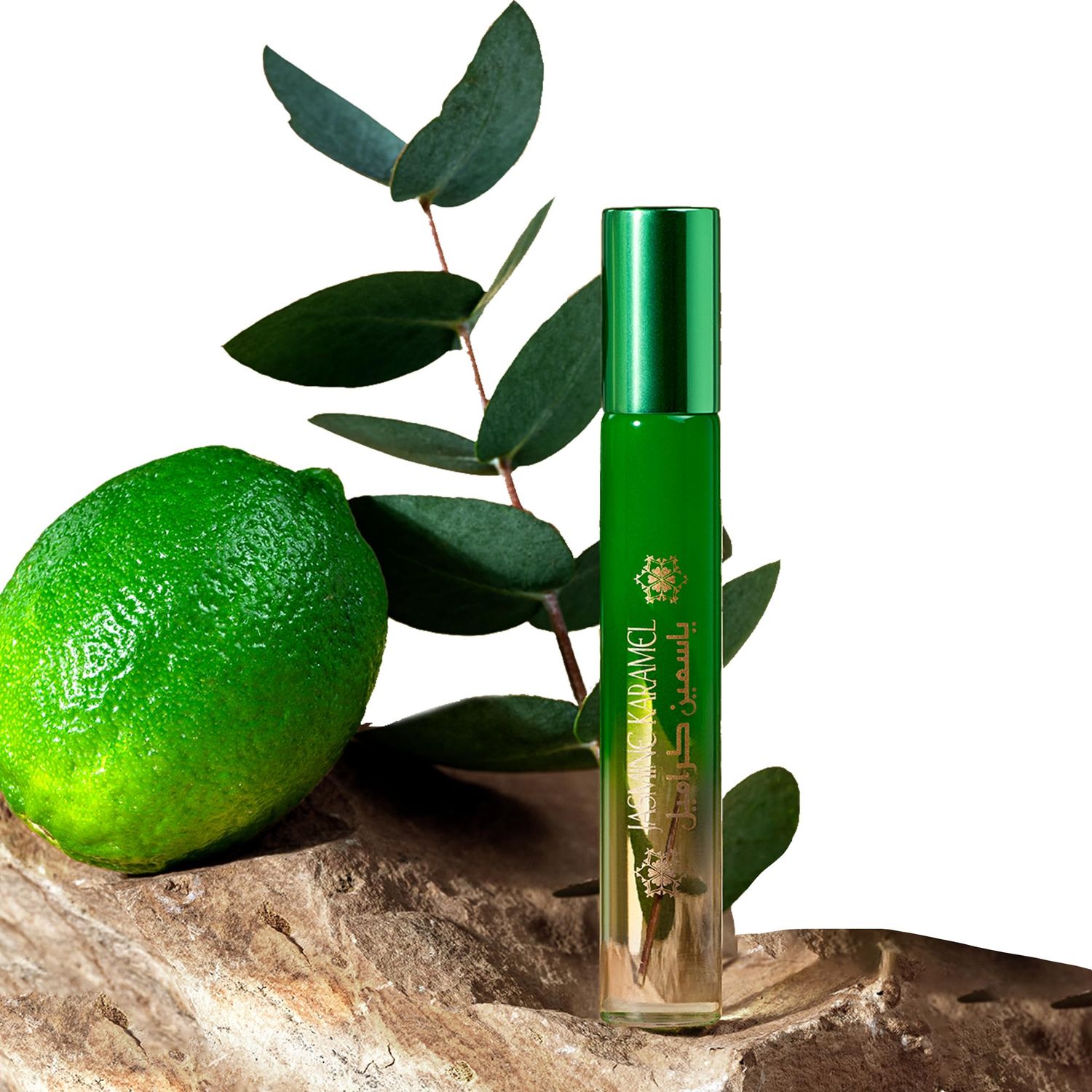 Jasmine Karamel Natural - Organic Perfume Oil Citrus Morning For Body Hair - Long Lasting - Highly Concentrated - Vegan Chemical Free Fresh - Notes of Key Lime Eucalyptus (10ml)