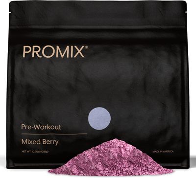 Promix Pre-Workout Powder, Mixed Berry - Maximize Focus Performance - Helps Muscle Gain, Endurance Enhanced Energy - Vitamin B12, Caffeine, Beta-Alanine L-Tyrsosine - Gluten Dairy-Free