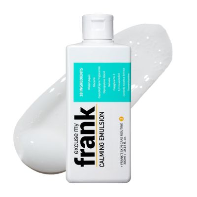 Excuse My Frank Calming Emulsion, Oligo Hyaluronic Acid, Korean Skincare, Vegan, Fragrance Free, 24H Moisture, Skin Barrier Support, Hydrating, Lightweight Moisturizer for Dry Oily Skin, 10.14fl.oz