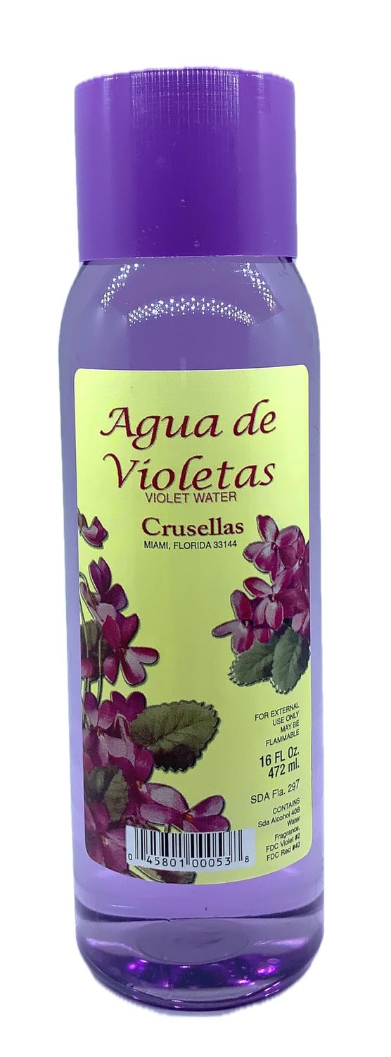 Crusellas Agua de Violetas (Violet Water) Splash Cologne 16 Fl. Oz.