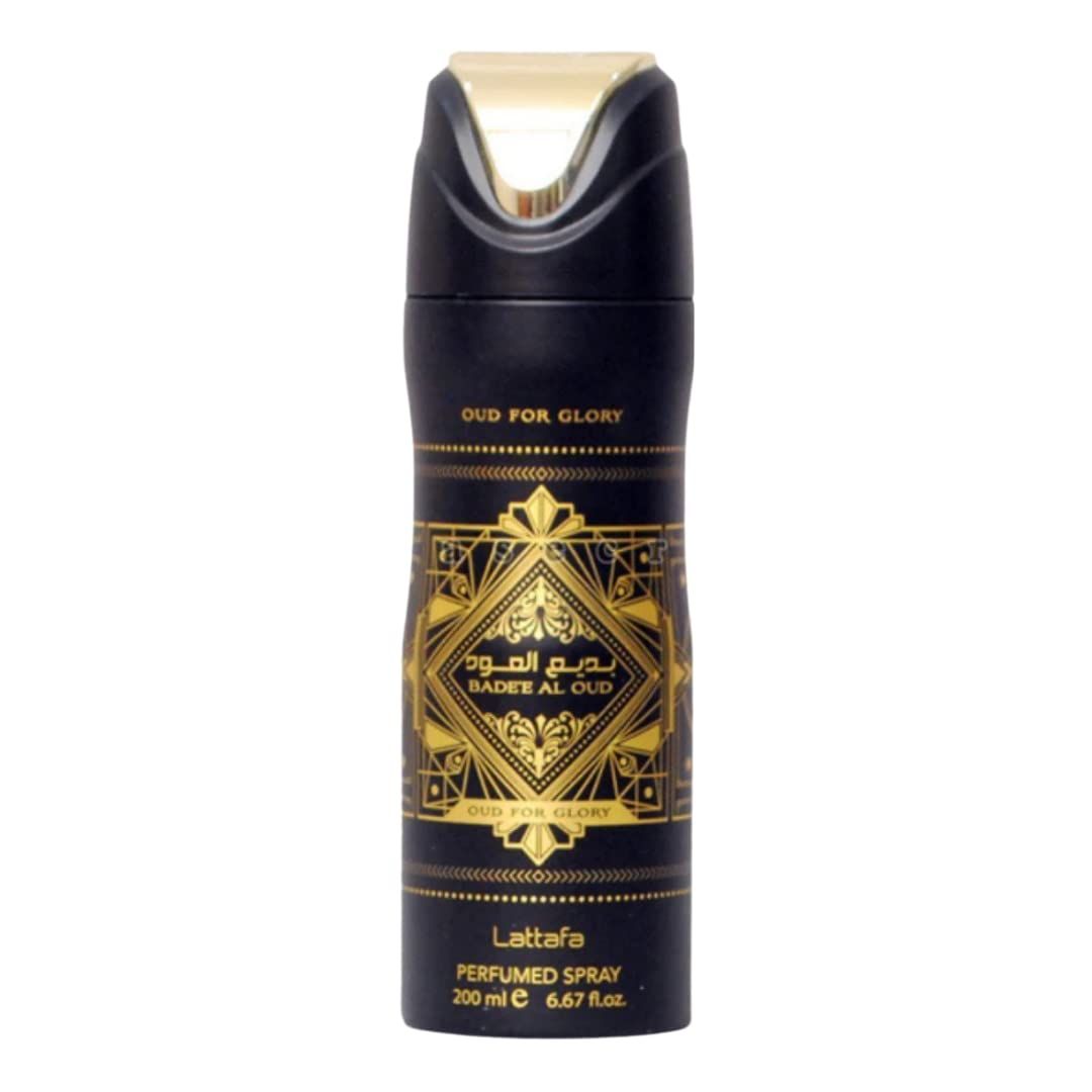 Lattafa Badee Al Oud Perfumed Deodorant Spray, 6.7 Ounce